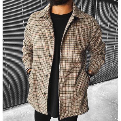 Geometric Print Long-sleeved Shirt Jacket