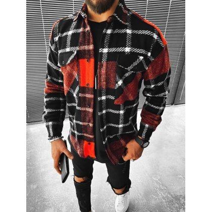 Geometric Print Long-sleeved Shirt Jacket