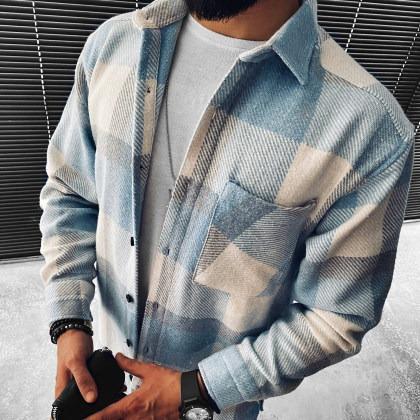 Checkerboard Long-sleeved Shirt/jacket