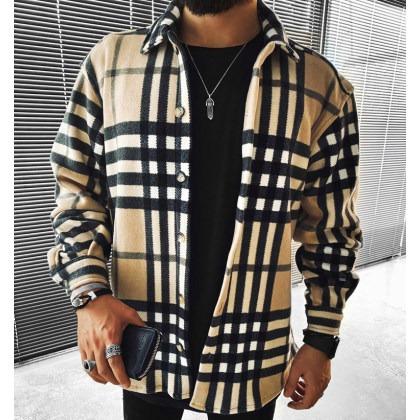 Checkerboard Long-sleeved Shirt/jacket