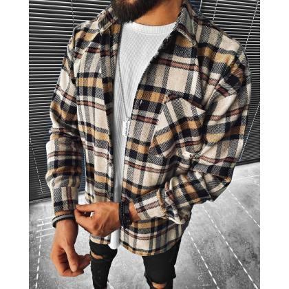 Checkerboard Long-sleeved Shirt/jacket