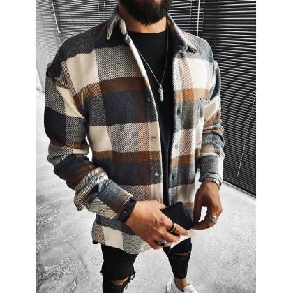 Checkerboard Long-sleeved Shirt/jacket
