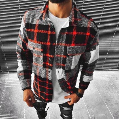 Checkerboard Long-sleeved Shirt/jacket