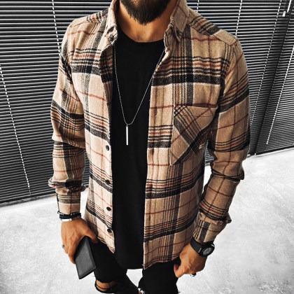 Checkerboard Long-sleeved Shirt/jacket
