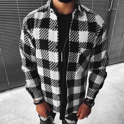 Checkerboard Long-sleeved Shirt/jacket