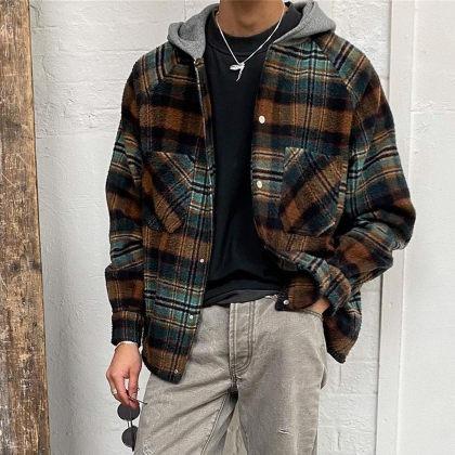 Checkerboard Long-sleeved Shirt/jacket