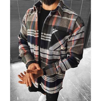 Checkerboard Long-sleeved Shirt/jacket