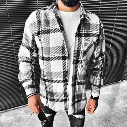 Checkerboard Long-sleeved Shirt/jacket