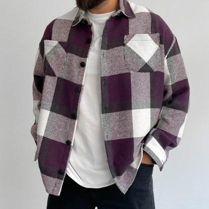 Checkerboard Long-sleeved Shirt/jacket