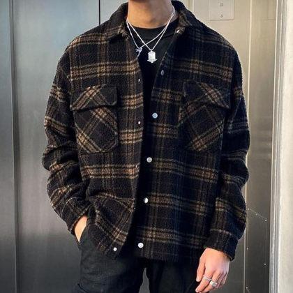 Checkerboard Long-sleeved Shirt/jacket