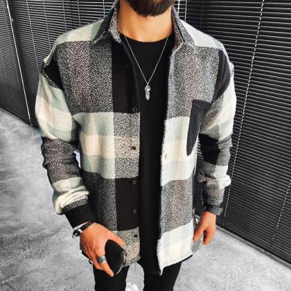 Checkerboard Long-sleeved Shirt/jacket