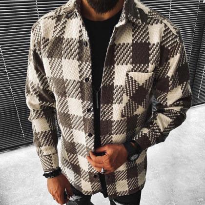 Checkerboard Long-sleeved Shirt/jacket