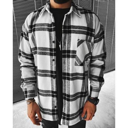 Checkerboard Long-sleeved Shirt/jacket