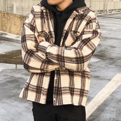 Checkerboard Long-sleeved Shirt/jacket