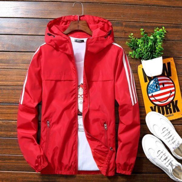 Jackets Zipper Hoodies Windbreaker Men Casual