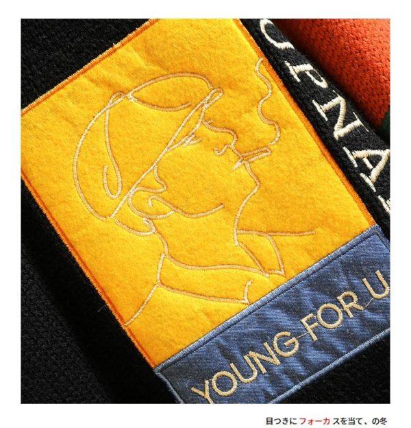 2021 New Sweaters Men’S Black Patchwork Long