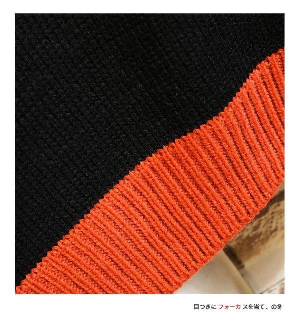 2021 New Sweaters Men’S Black Patchwork Long