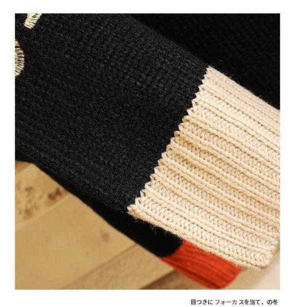 2021 New Sweaters Men’S Black Patchwork Long