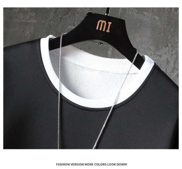 SFABL Casual O-Neck Solid Hoodie Sweatshirt Men‘s