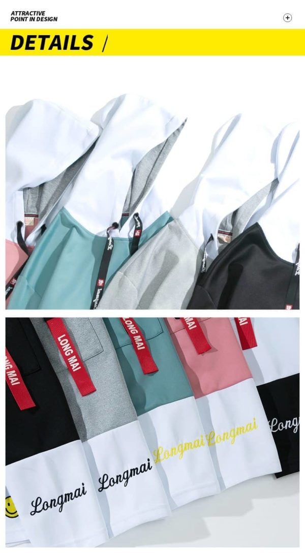 SFABL Cool Patchwork Sweatshirt Men Hip Hop Hoodies