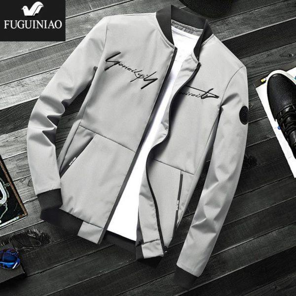 2020 Spring New Men’s Bomber Zipper Jacket Male