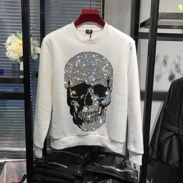 European Winter 2021 Brand Men’s Hoodie Shiny Skull