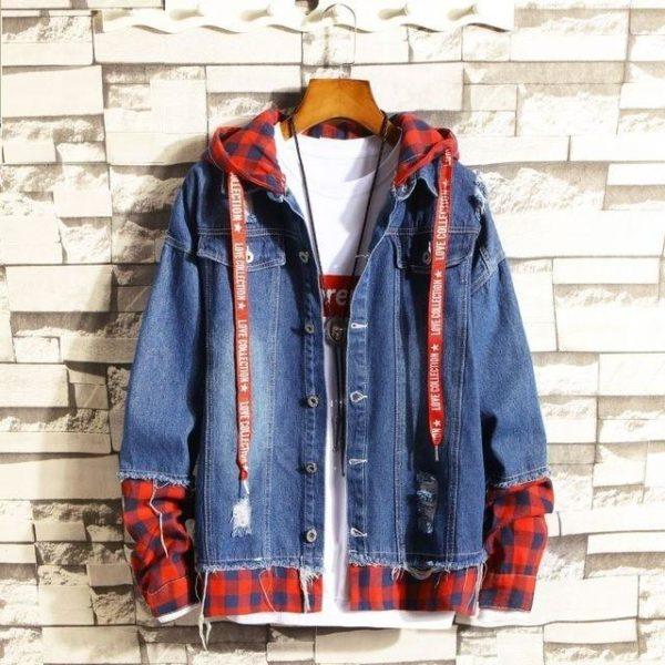 Brand Men Denim Jacket Streetwear Hip Hop Men’s