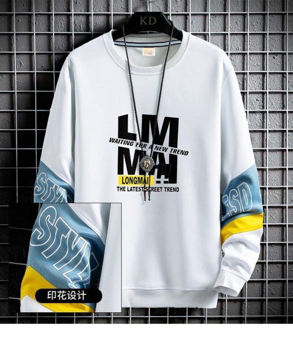 SFABL 2021 New Fashion Patchwork Sweatshirt Men