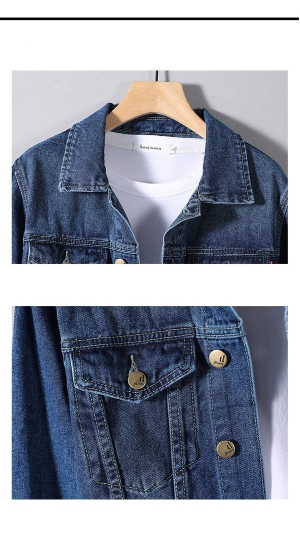 2021 Spring New Men’s Denim Jacket Male Korean