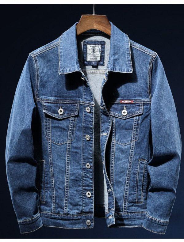 2021New Autumn Men’s Blue Denim Jacket Fashion