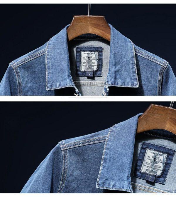 2021New Autumn Men’s Blue Denim Jacket Fashion