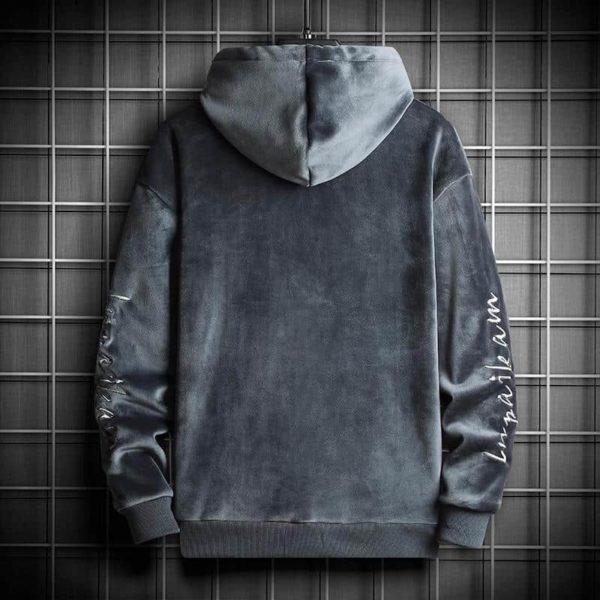 Single Road Mens Velvet Hoodies Men Winter Warm
