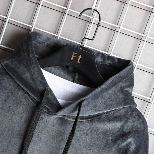 Single Road Mens Velvet Hoodies Men Winter Warm