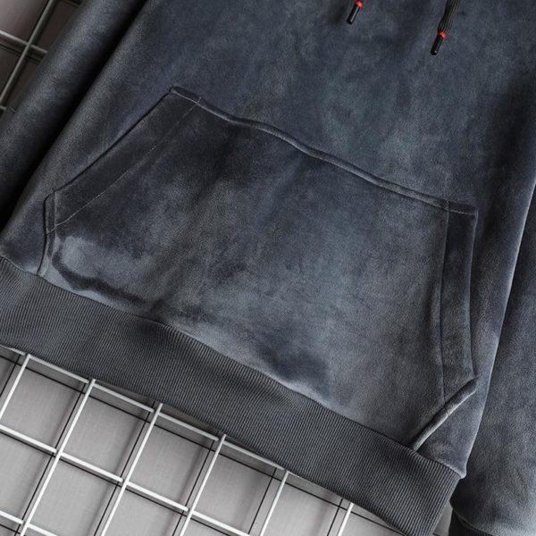Single Road Mens Velvet Hoodies Men Winter Warm