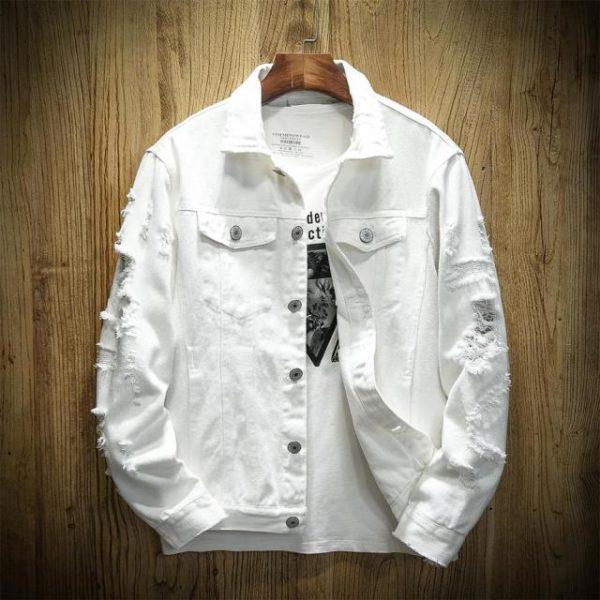 2021 Autumn New Men’s Jean Jacket Slim Fit Cotton
