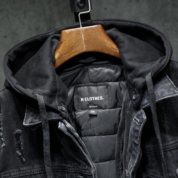 2020 Men Black/blue Winter Jean Jackets Outerwear