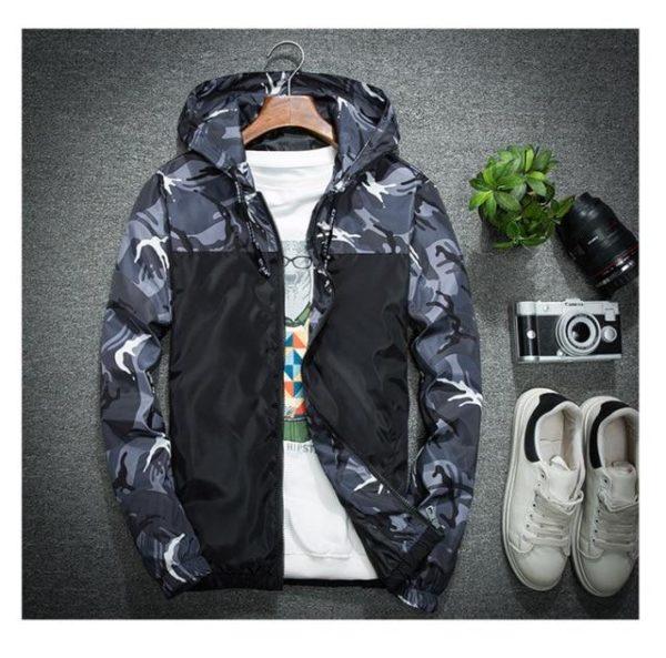 2021Men wear casual camouflage jacket Slim handsome